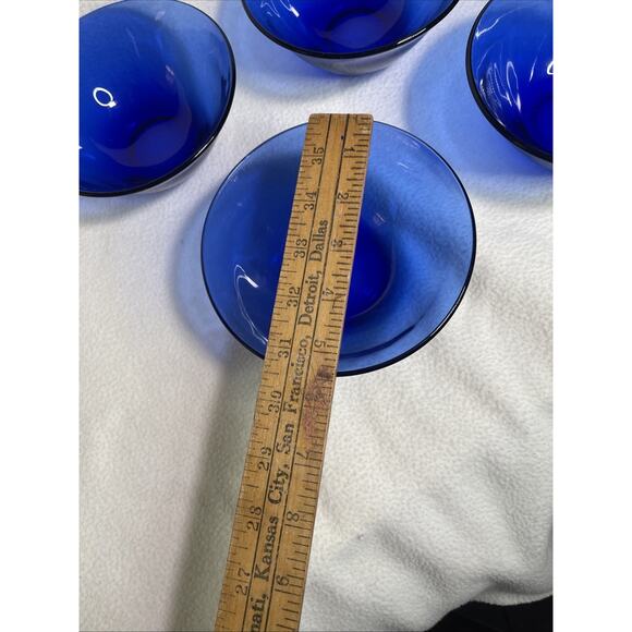 LOT OF 6 VINTAGE COBALT BLUE Bowls. - Picture 3 of 4